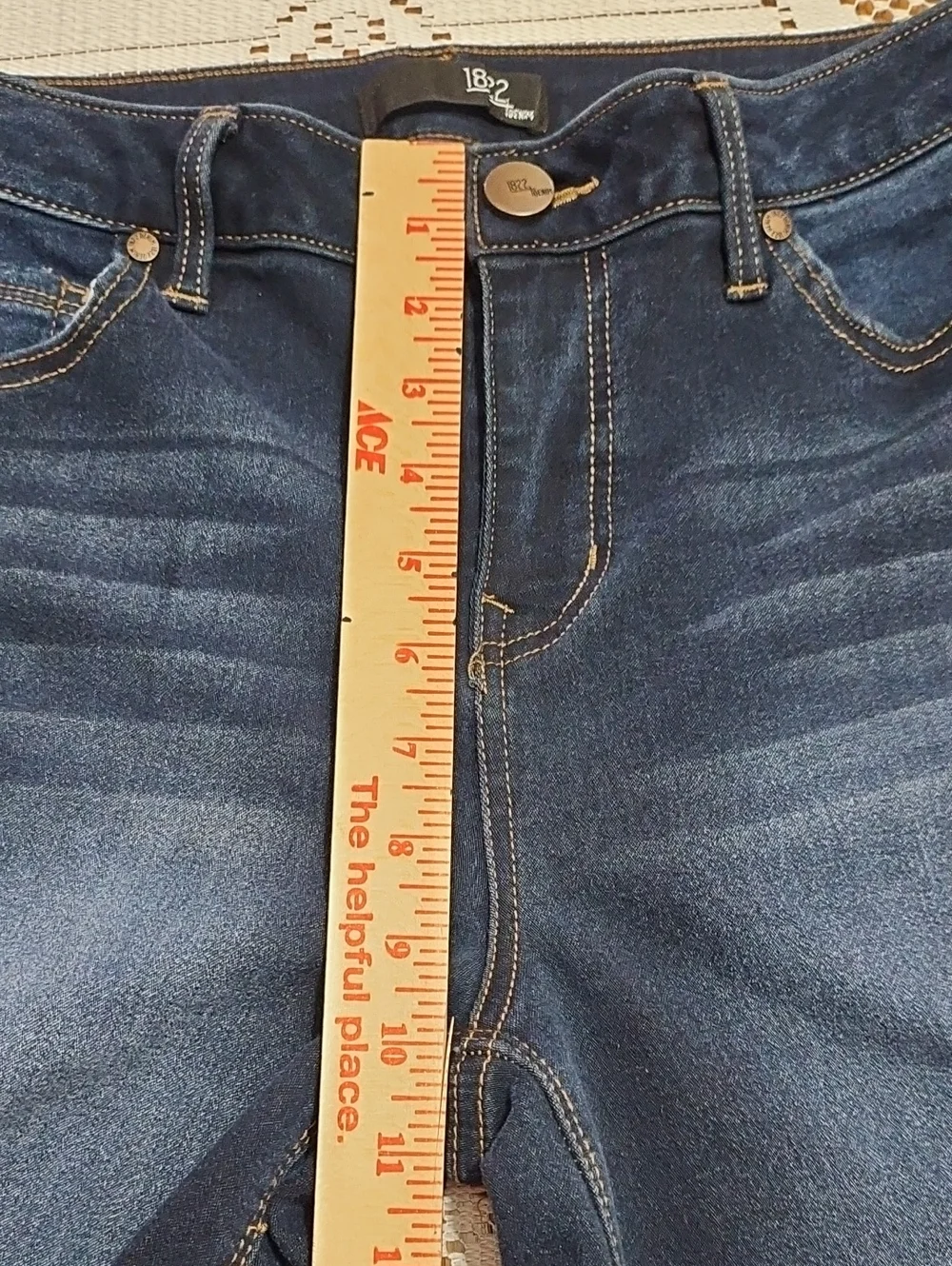1822 Denim Women's Dark Indigo Wide-Leg Jeans Size 8 - Picture 6 of 10